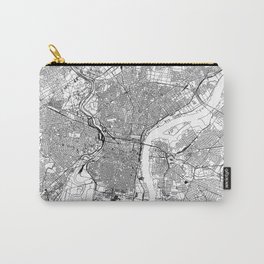 Philadelphia White Map Carry-All Pouch