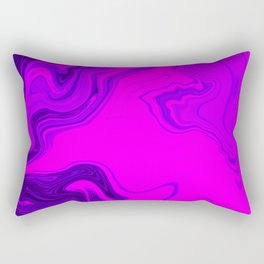 Liquid Color Marble Purple and Pink Rectangular Pillow