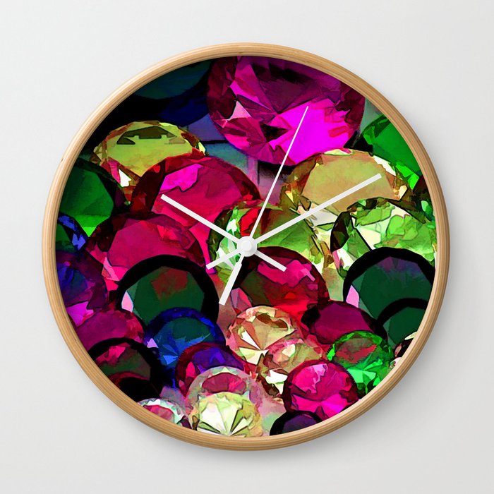 Crytals by Lika Ramati Wall Clock