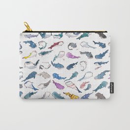 65 Cute Whale Sharks Carry-All Pouch | Shark, Painting, Positive, Happy, Watercolor, Adorable, Pattern, Lovely, Whaleshark, Cute 