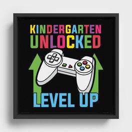 Kindergarten Unlocked Level Up Framed Canvas