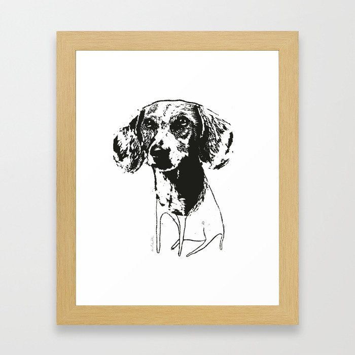 HALF BREED DOG Framed Art Print
