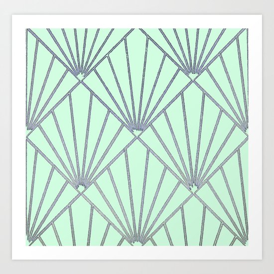 Art Deco Clams Art Print