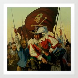 “Stand and Deliver” Pirate Art by NC Wyeth Art Print