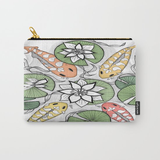 Koi Pond Gathering Carry-All Pouch