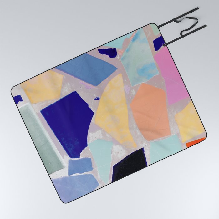 Multicolor Mosaic Shapeshifter Picnic Blanket