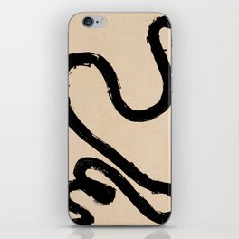 No43 Swirl - Abstract line art in black iPhone Skin
