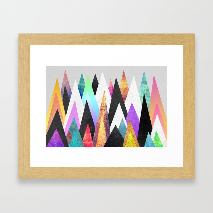 Colorful Peaks Framed Art Print