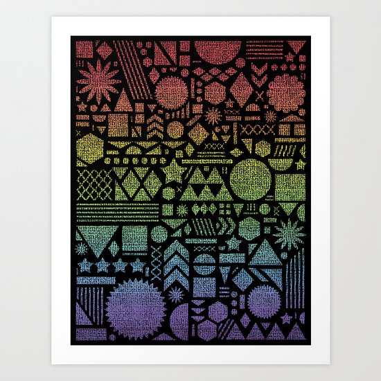 Modern Elements with Spectrum. Art Print