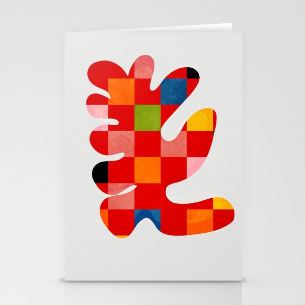 the clown - abstract minimal cut out Stationery Cards