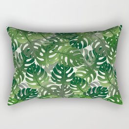 Exotic Palm Leaf Pattern Rectangular Pillow