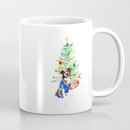 Cosmo - Christmas Holiday Dog white background Coffee Mug