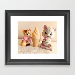 kitten's vanilla ice cream Framed Art Print