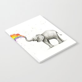 Rainbow Baby Elephant Notebook