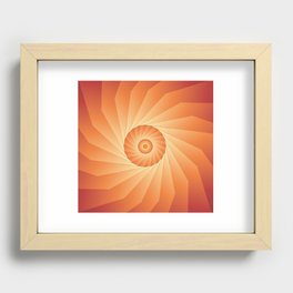 ORANGE AND RED TURBINE. Recessed Framed Print