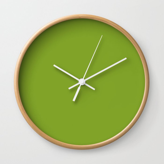 Bowl of Beauty ~ Spring Green Coordinating Solid Wall Clock