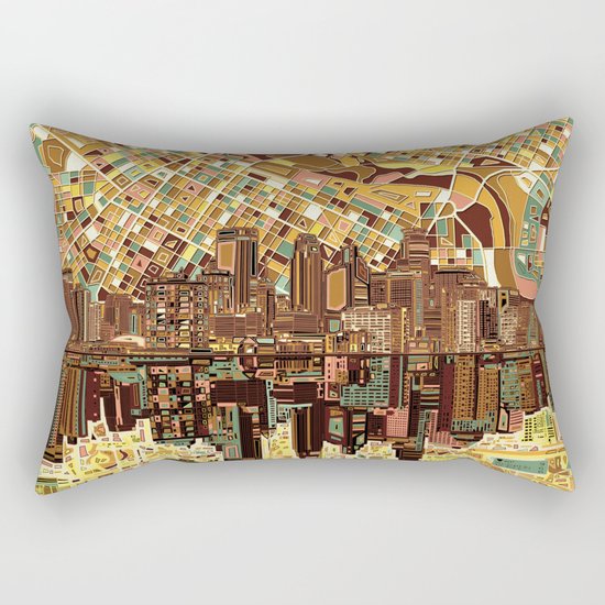 minneapolis city skyline Rectangular Pillow