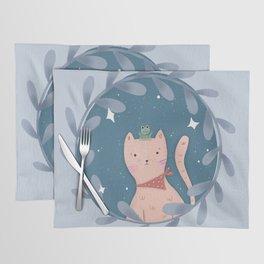 The cat and the frog  Placemat