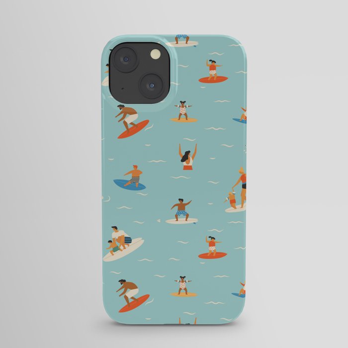 Surfing kids iPhone Case