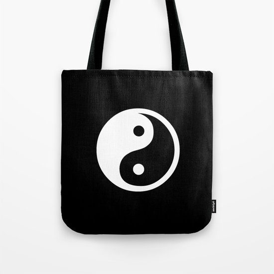 Yin Yang Black White Tote Bag