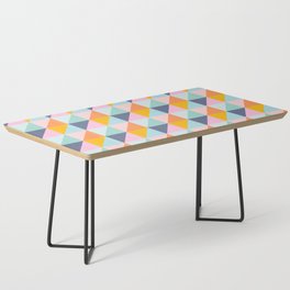 Color Block Triangle Pattern in Bright Pastels Coffee Table