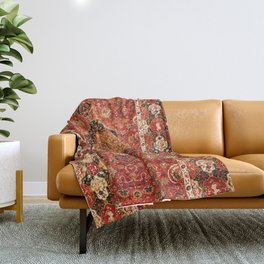 Seley 16th Century Antique Persian Carpet Print Throw Blanket