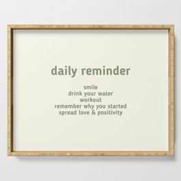 Daily Reminder Quote Serving Tray