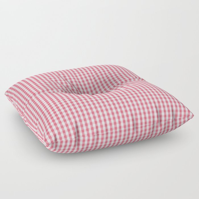 Nantucket Red Micro Gingham Check Plaid Pattern Floor Pillow By