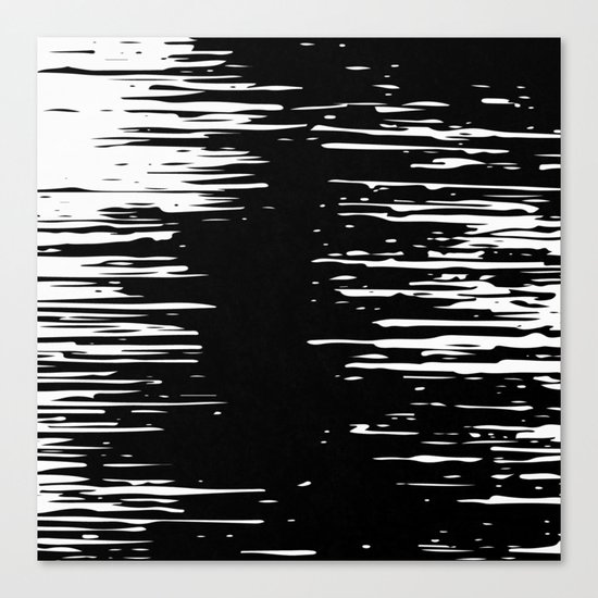 Splash White on Black Canvas Print