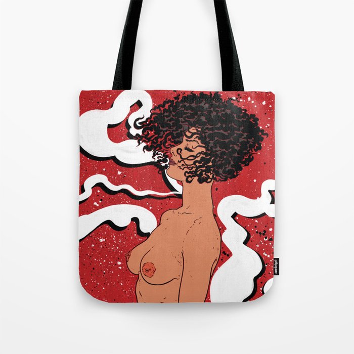 Calypso | Part 1 Tote Bag | Painting, Digital, Ink, Photoshop, Halftone, Calypso, Nude, Nswf, Women, Powerful-women