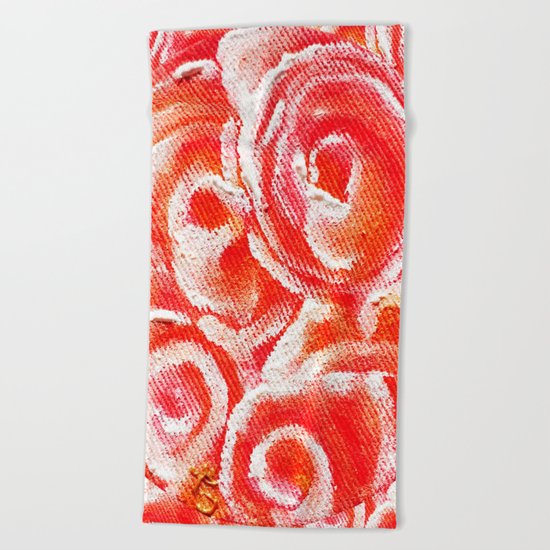Peach Plum Dreams Beach Towel