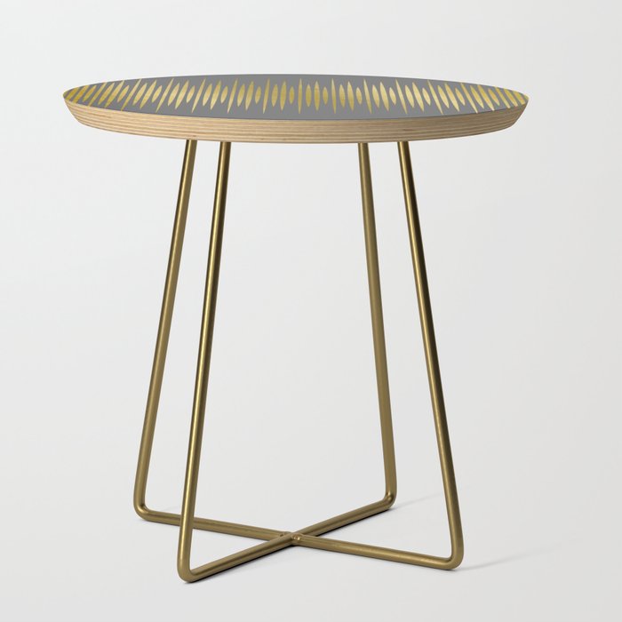 Linear Grey & Gold Side Table