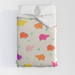 Hippo Party Duvet Cover