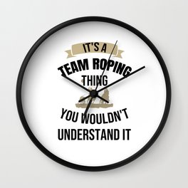 Team Roping | Rodeo Roper Horse Roping Calf Roper Wall Clock