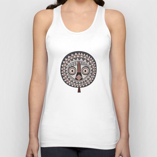 African Tribal Mask No. 2 Unisex Tank Top