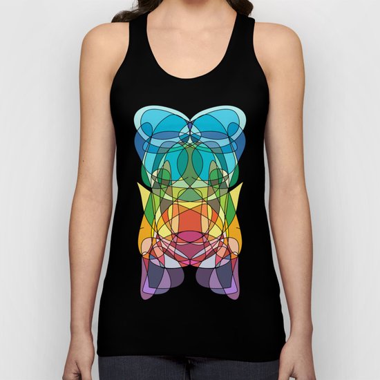 Abstract Curves #4 - Butter Fly Unisex Tank Top