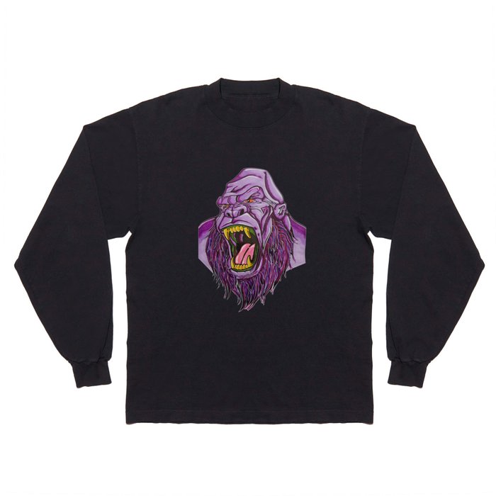 Purple Bigfoot/gorilla hybrid Long Sleeve T Shirt