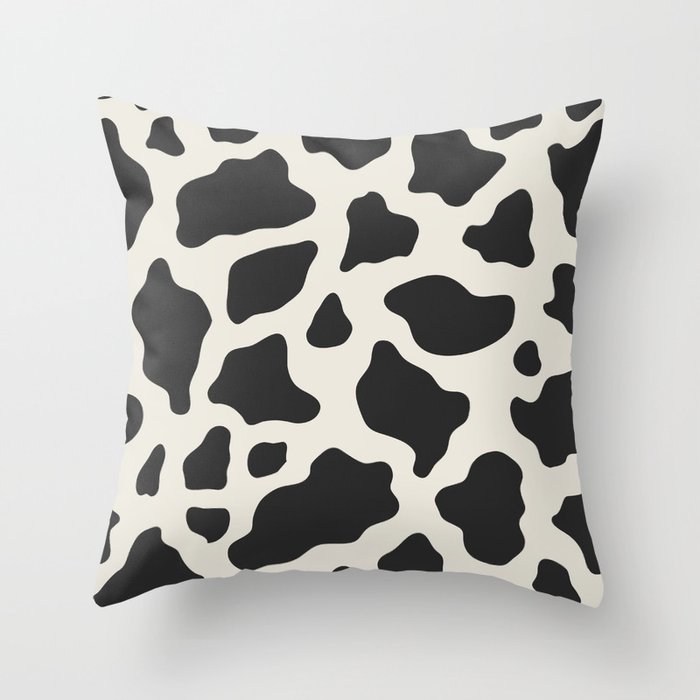 Black and white sale cow print pillows