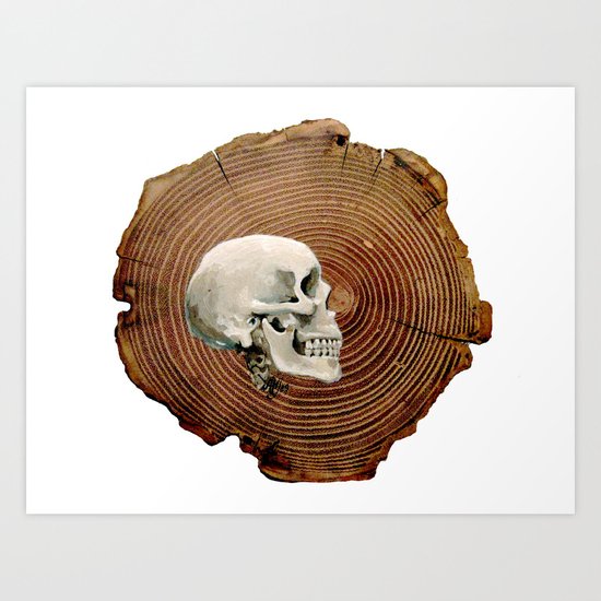 Painted Skull Art Print