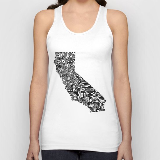 Typographic California Unisex Tank Top