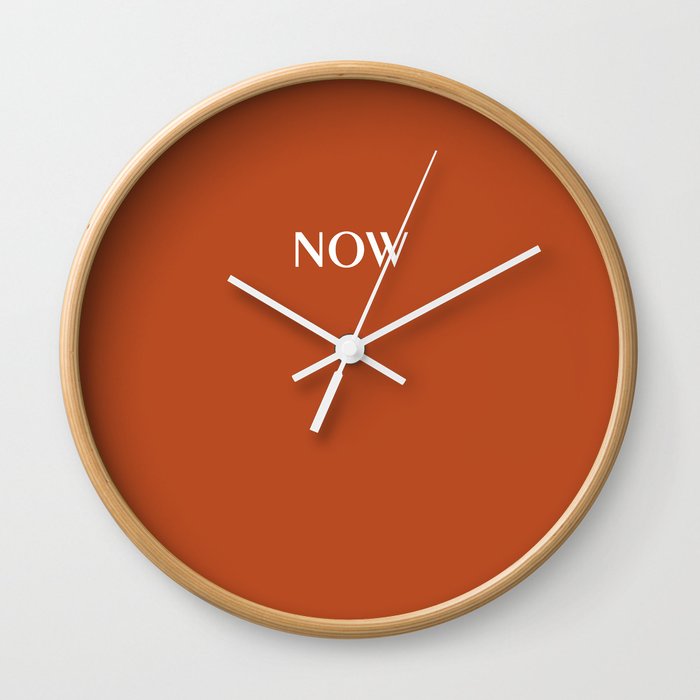 NOW RUST SOLID COLOR Wall Clock