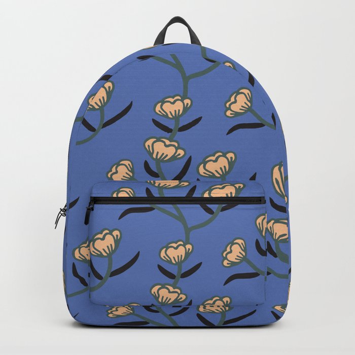 Modern Floral Camellia Vine Pattern Backpack