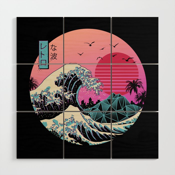 The Great Retro Wave Wood Wall Art