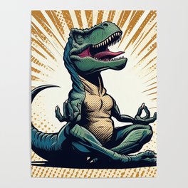 T-Rex Yoga Poster