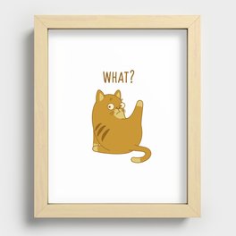 What? Recessed Framed Print