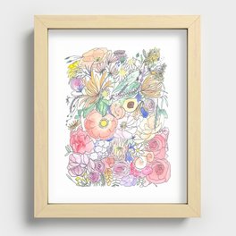 Flowers Everywhere Recessed Framed Print
