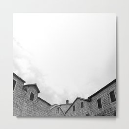 rooftops Metal Print | Croatia, Starigrad, Black And White, Roofs, Dalmatia, Photo, Hvar, Stonehouses 