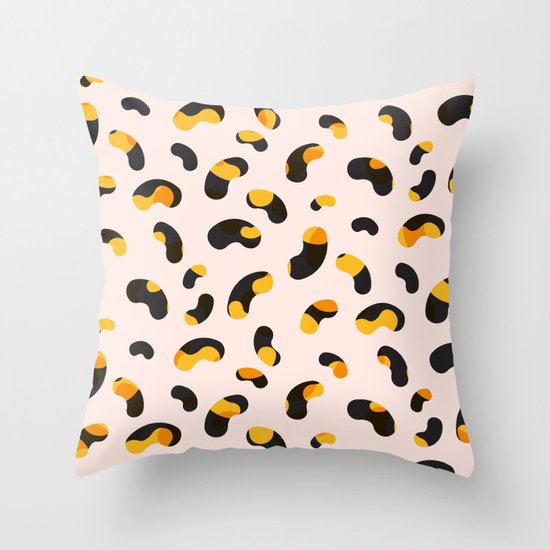 pattern no.4 / beans, beans! Throw Pillow