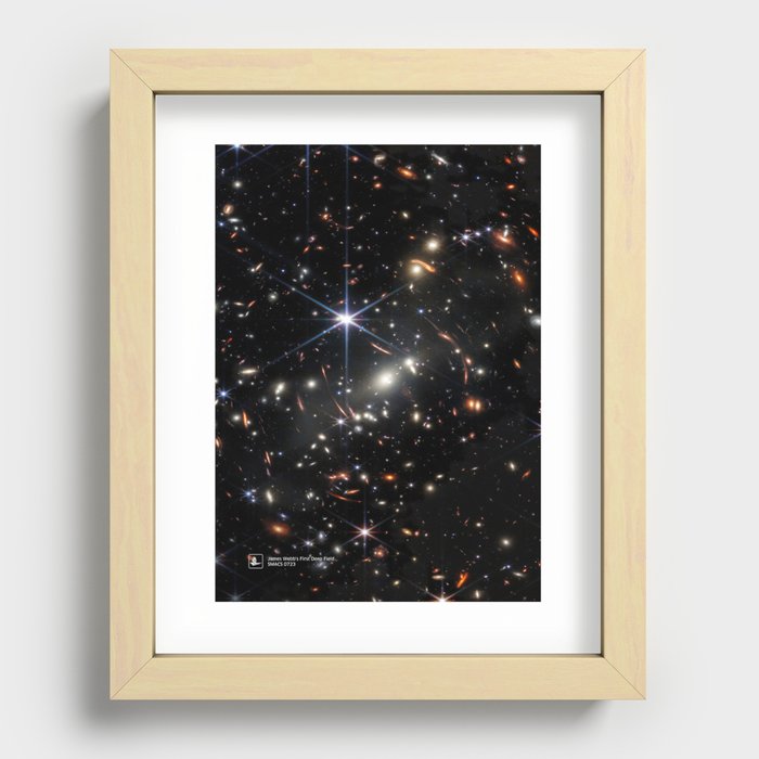 James Webb's First Deep Field (James Webb/JWST) — space poster Recessed Framed Print