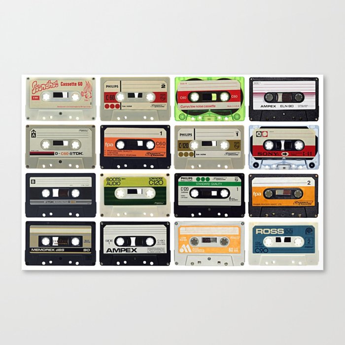 Audio Cassettes Tape Canvas Print